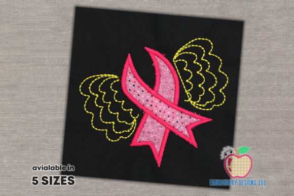 Awareness Ribbon with Wings Applique Review