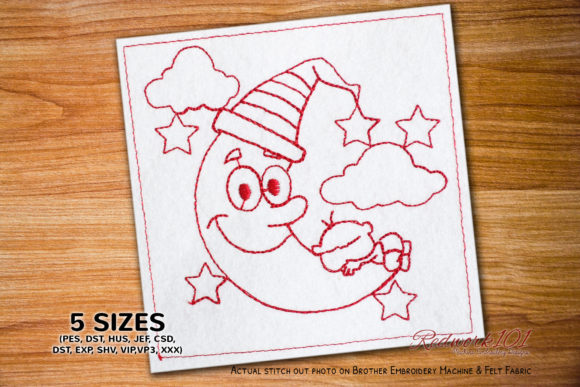 Baby Boy Sleeping on the Moon Embroidery Review