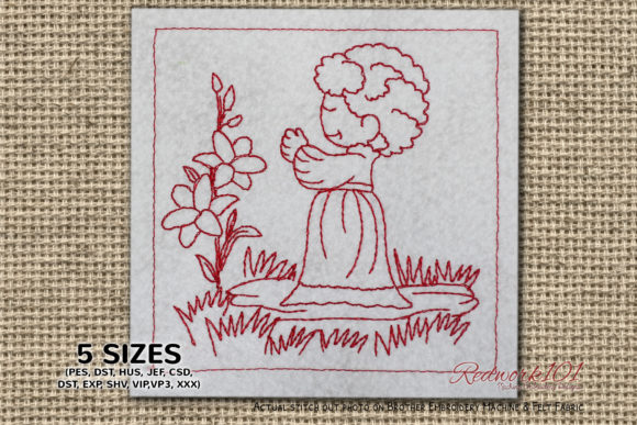 Beautiful Girl with Flower Embroidery Review