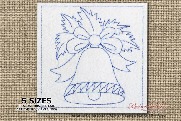 Big Christmas Bell Lineart Review for Embroidery Sellers
