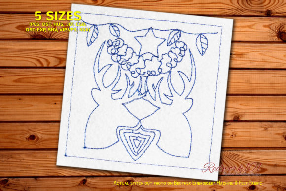 Buck Deer Lineart Review for Seasonal Embroidery