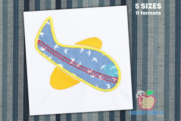 Cartoon Airplane Embroidery for Kids