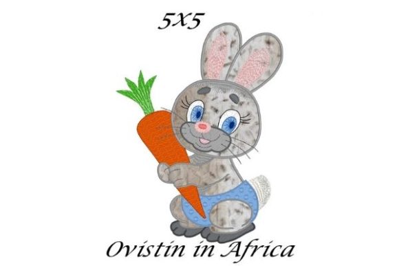 Cute Bunny with Carrot Applique Embroidery Review