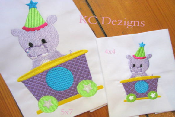 Hippo Sitting in Train Embroidery Design Review
