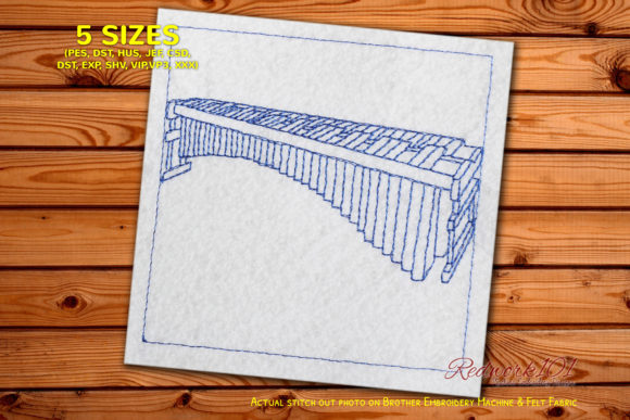 Marimba Redwork Embroidery Design Review