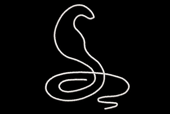 Minimalistic One Line Cobra Embroidery Review