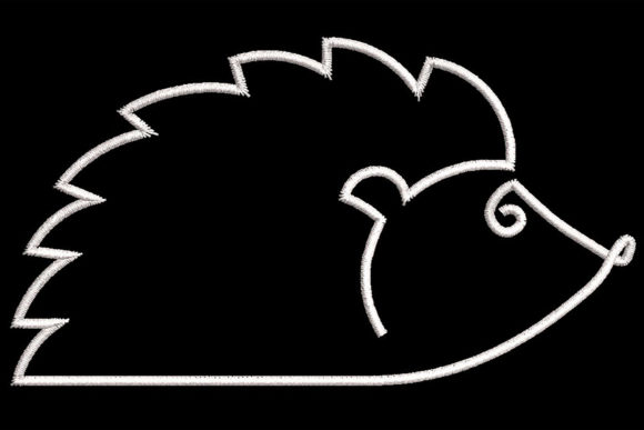 Minimalistic One Line Hedgehog Embroidery Review