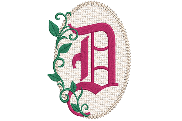 Olde English Monogram Letter D Review for Sweatshirt Embroidery