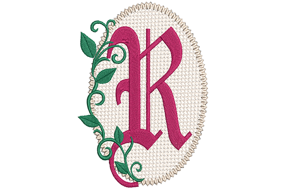 Olde English Monogram Letter R Review for Business Embroidery