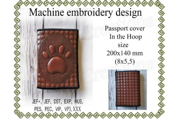 Passport Cover in the Hoop - Paw