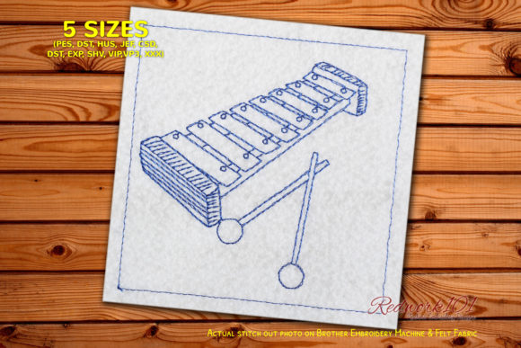 Xylophone Redwork Embroidery Review