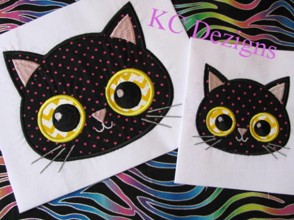 Yellow Eyed Halloween Cat Embroidery Review